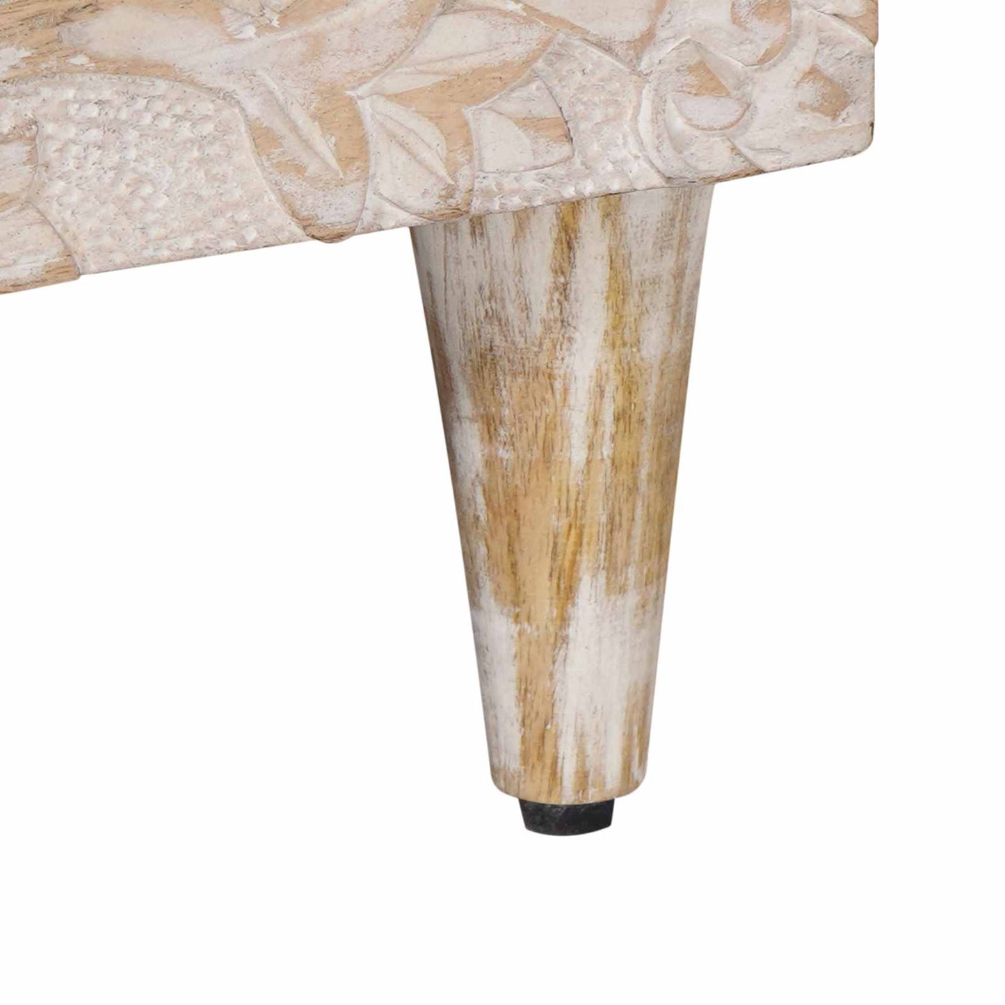 TV Cabinet White 70 x 33.5 x 46 cm Solid Mango Wood