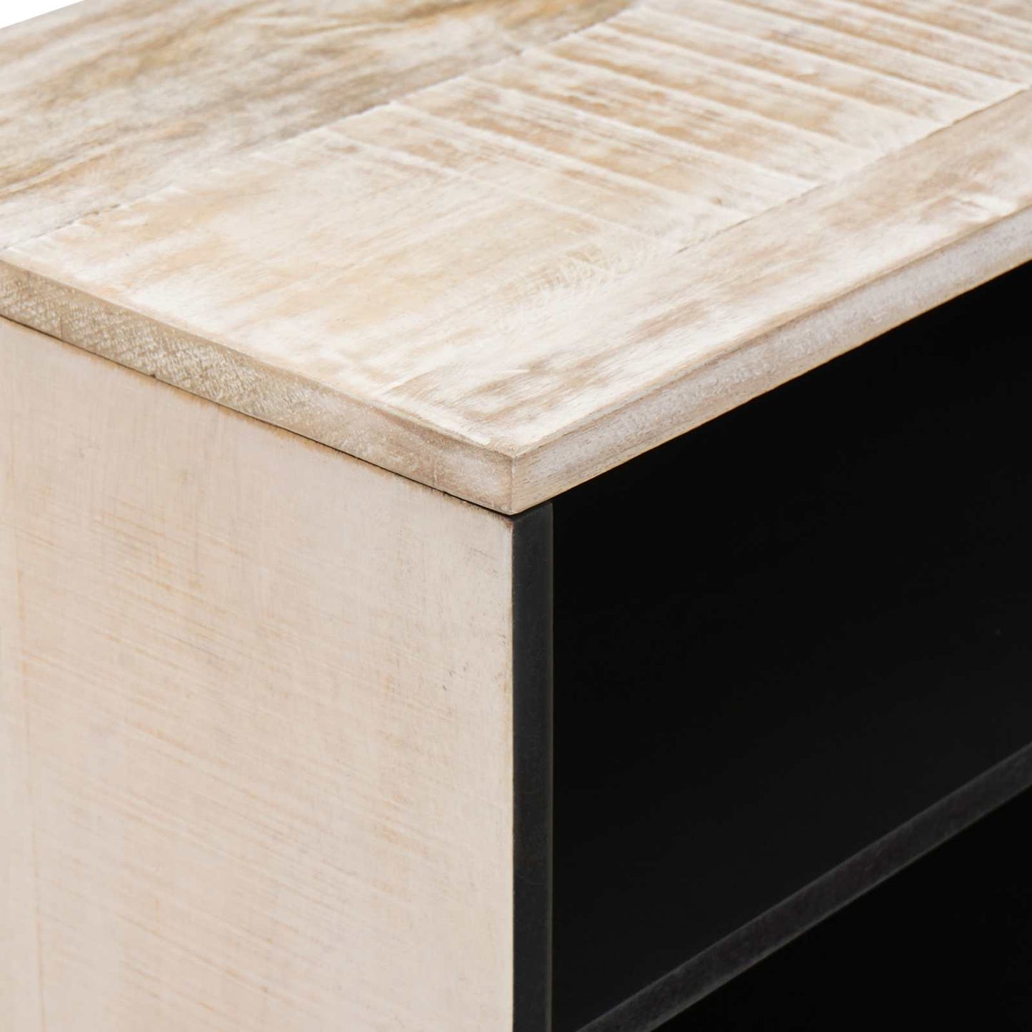 TV Cabinet with Shelf White 80 x 31.5 x 46 cm Solid Mango Wood