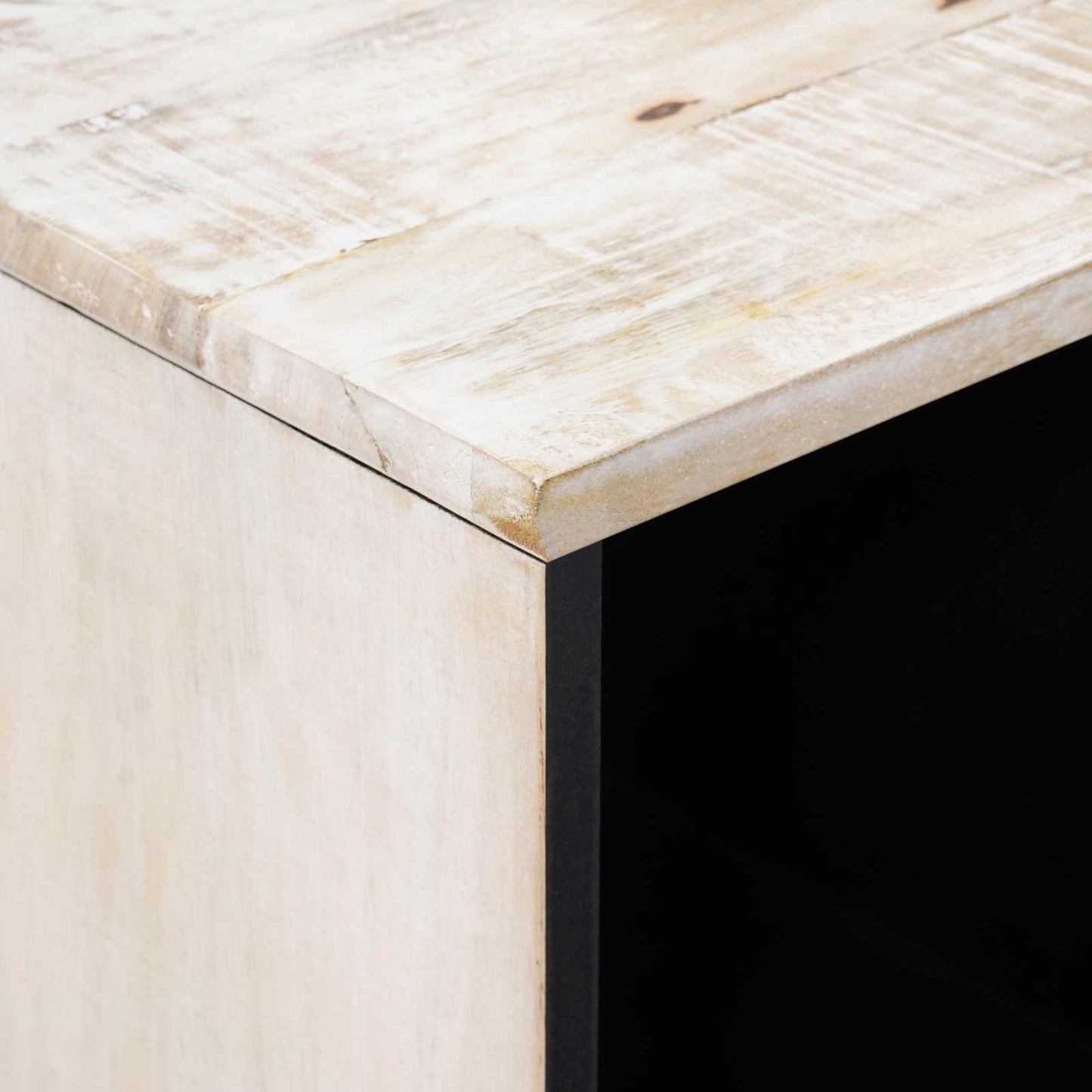 Sideboard with Storage White 80 x 33.5 x 75 cm Solid Mango Wood
