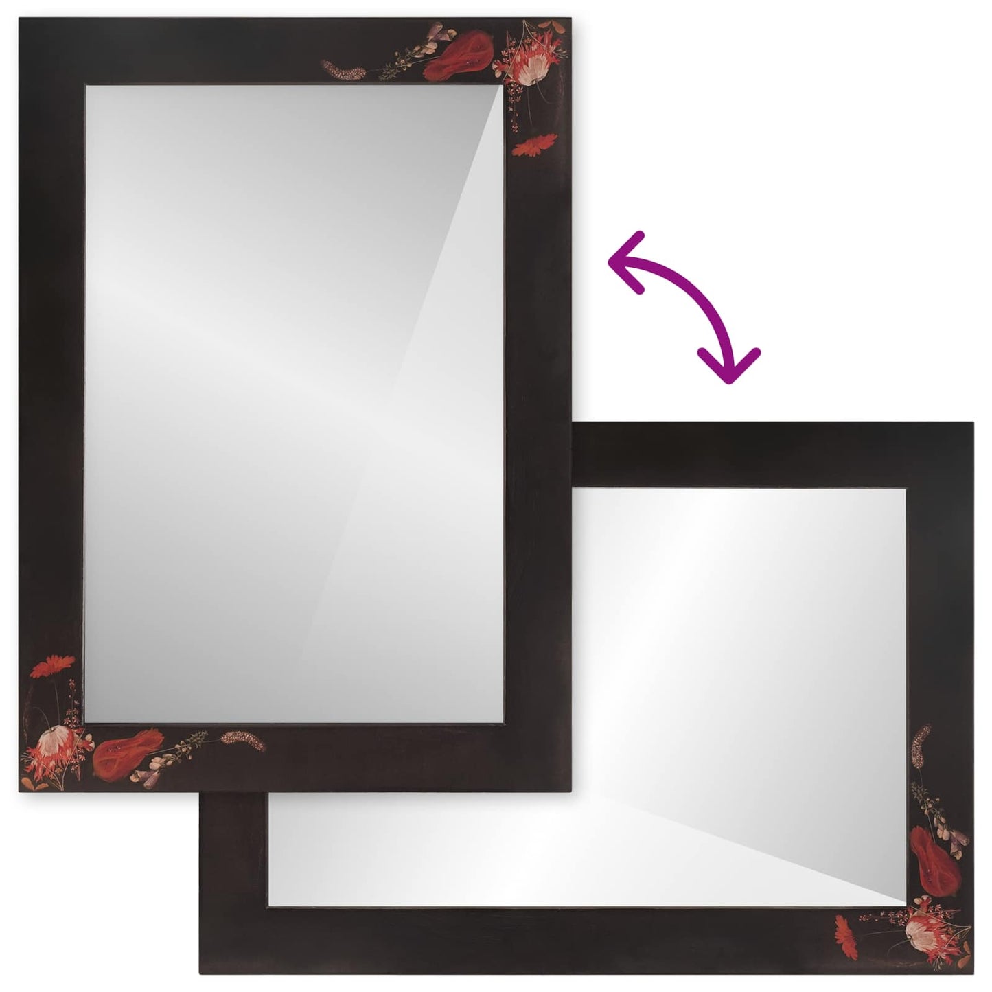 Mirror Multicolour 70 x 50 x 3 cm Glass