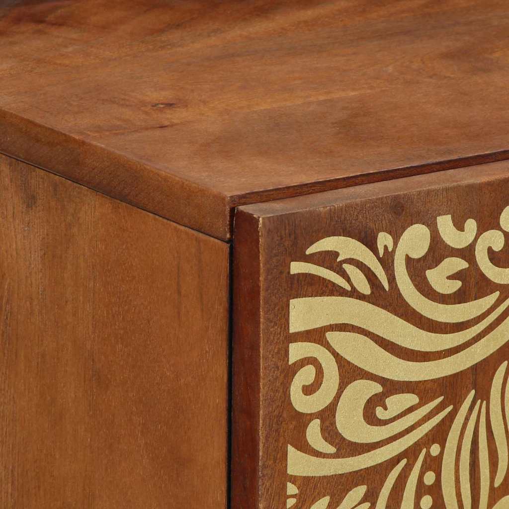 Sideboard with Shelf Brown 40 x 33 x 75 cm Solid Mango Wood