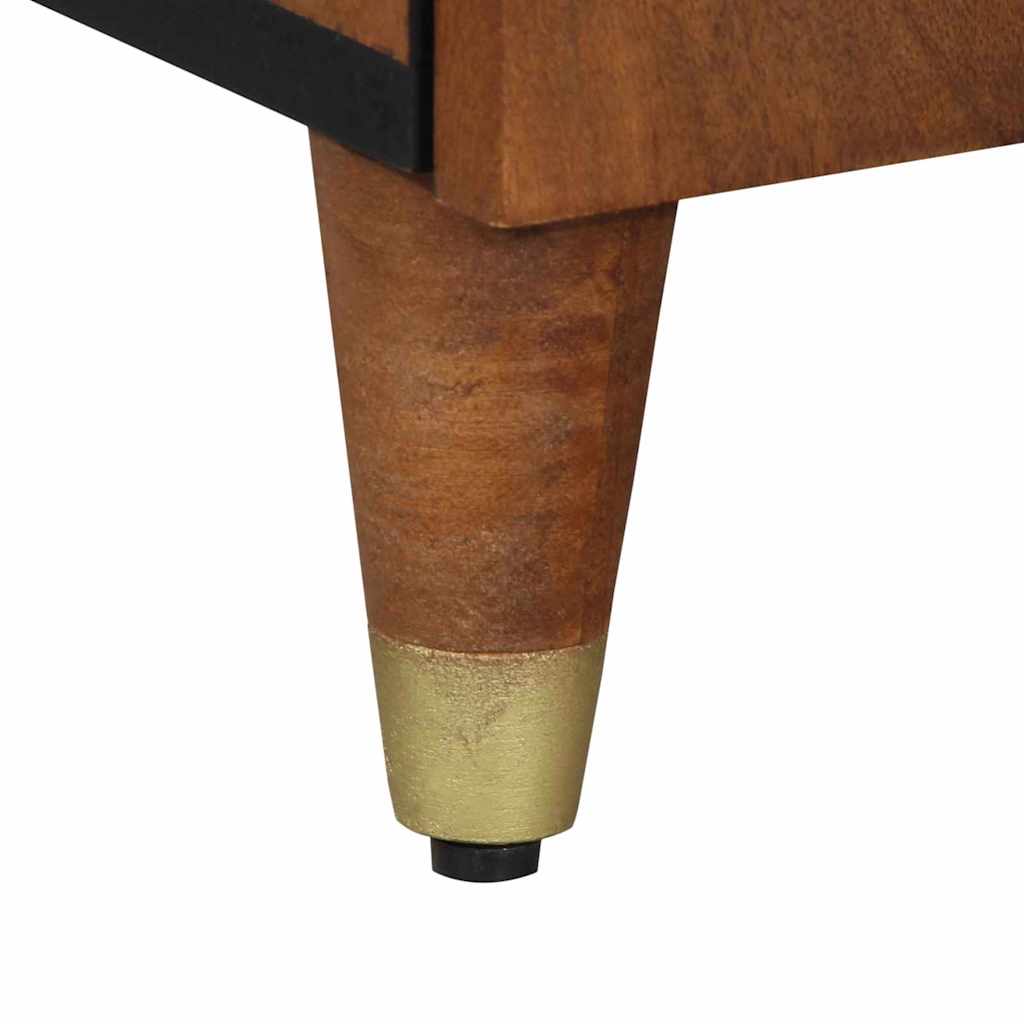 Sideboard with Shelf Brown 40 x 33 x 75 cm Solid Mango Wood