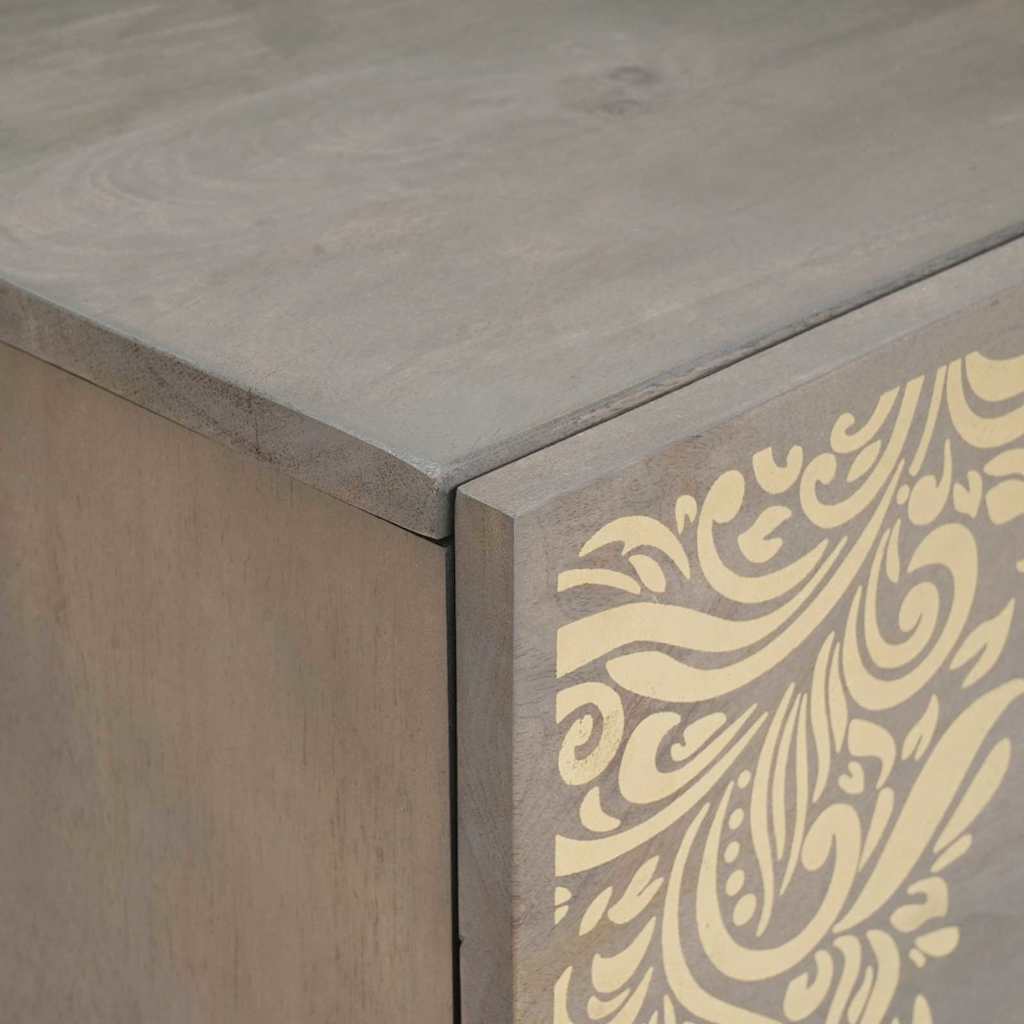 Bedside Cabinet with Door 2 pcs Grey 40 x 33 x 46 cm