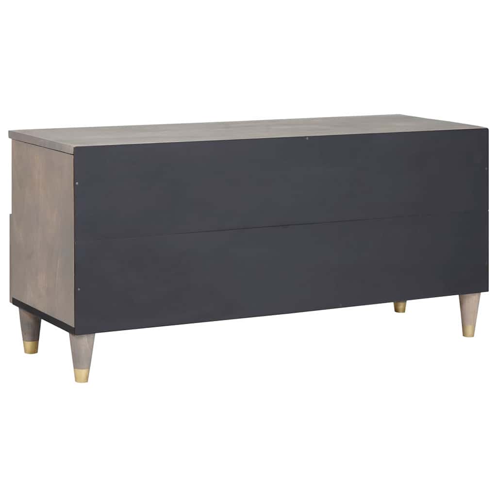 TV Cabinet Grey 100 x 33 x 46 cm Solid Mango Wood