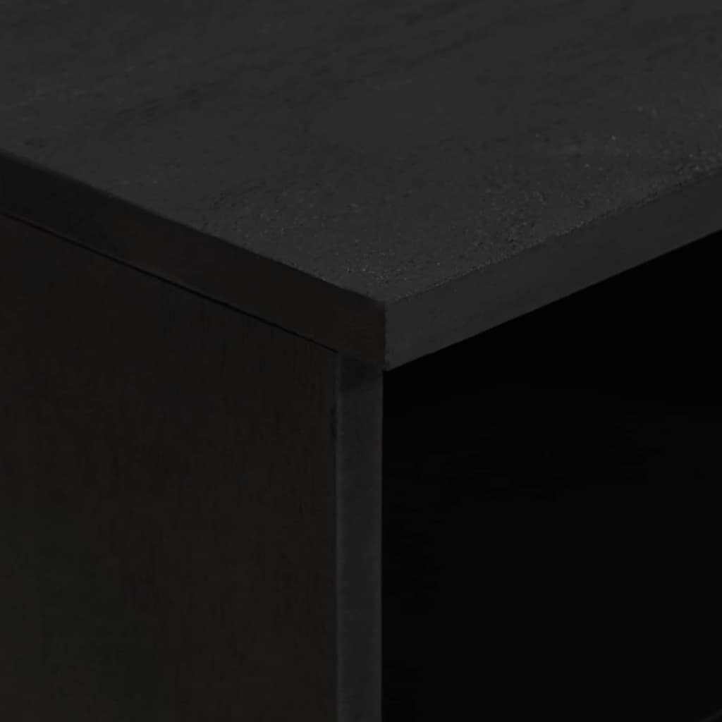 TV Cabinet with Drawer Black 70 x 33 x 46 cm Solid Mango Wood