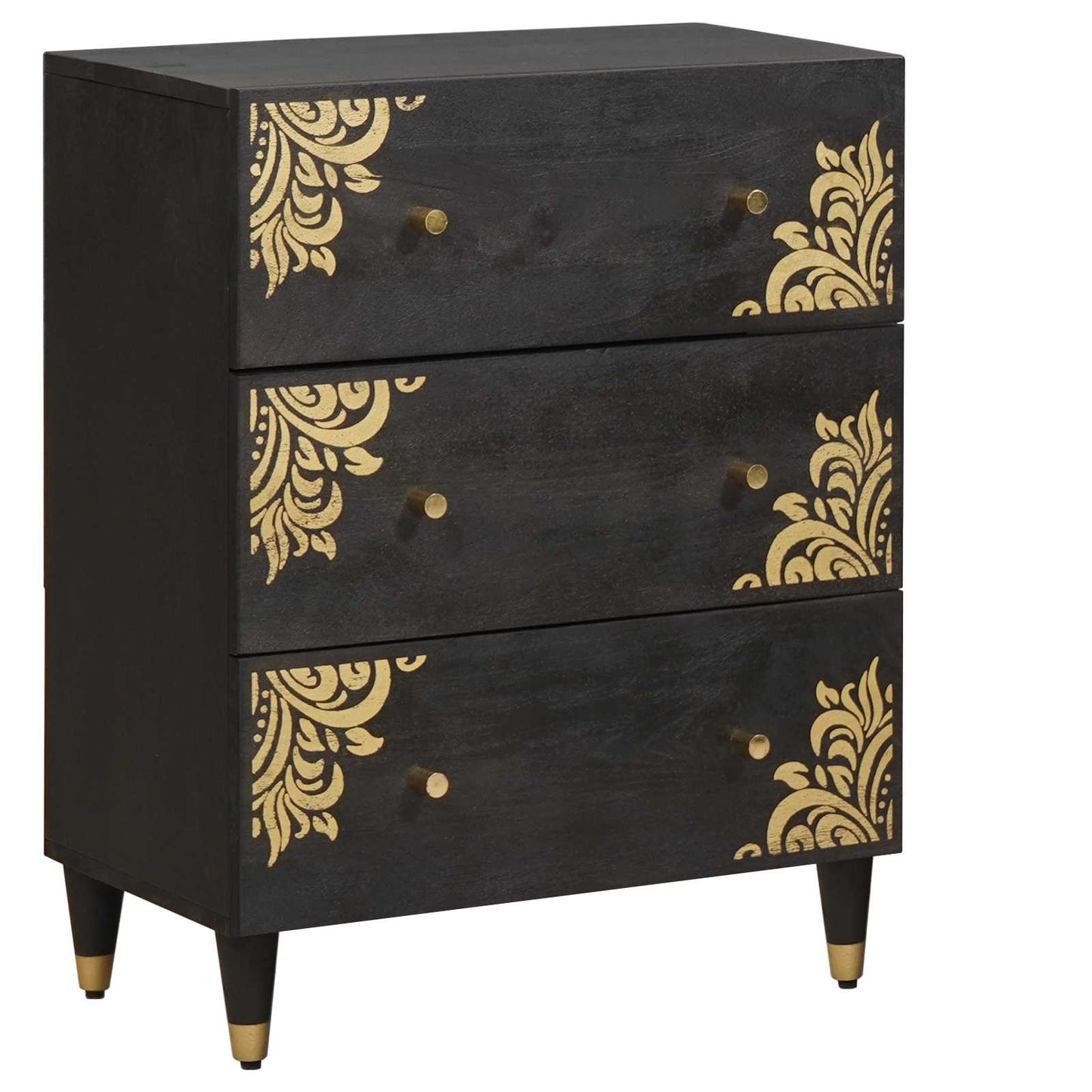 Sideboard Black 60 x 33 x 75 cm Solid Mango Wood