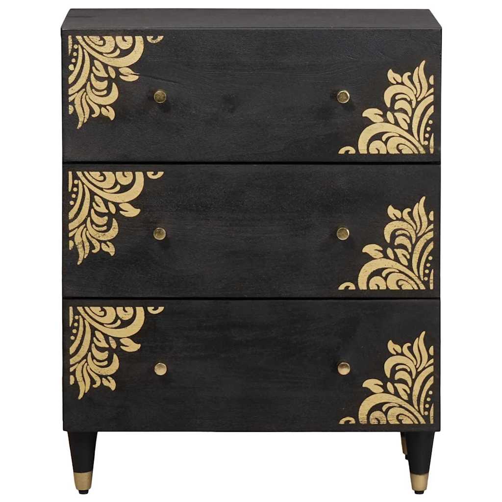 Sideboard Black 60 x 33 x 75 cm Solid Mango Wood