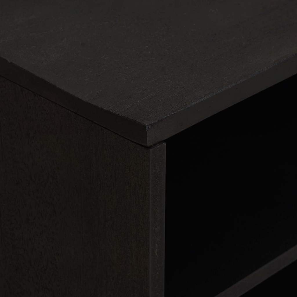 TV Cabinet Black 80 x 33 x 46 cm Solid Mango Wood