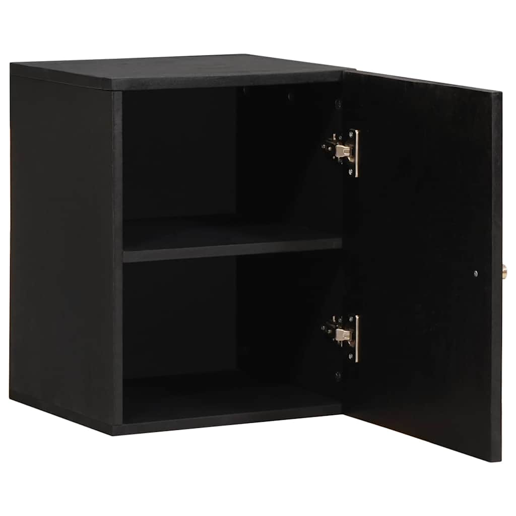 Wall Cabinet Black 38 x 33 x 48 cm Solid Mango Wood