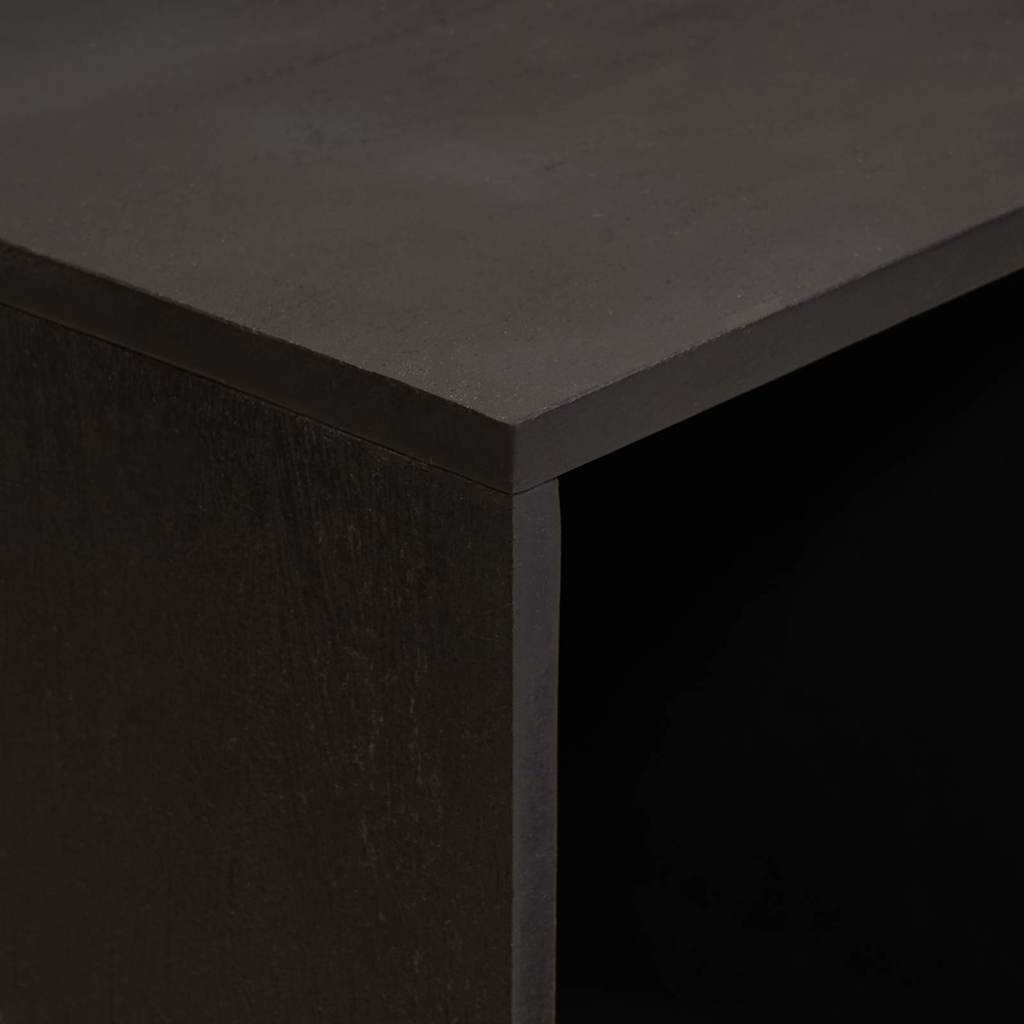 Sideboard Black 80 x 33 x 75 cm Solid Mango Wood