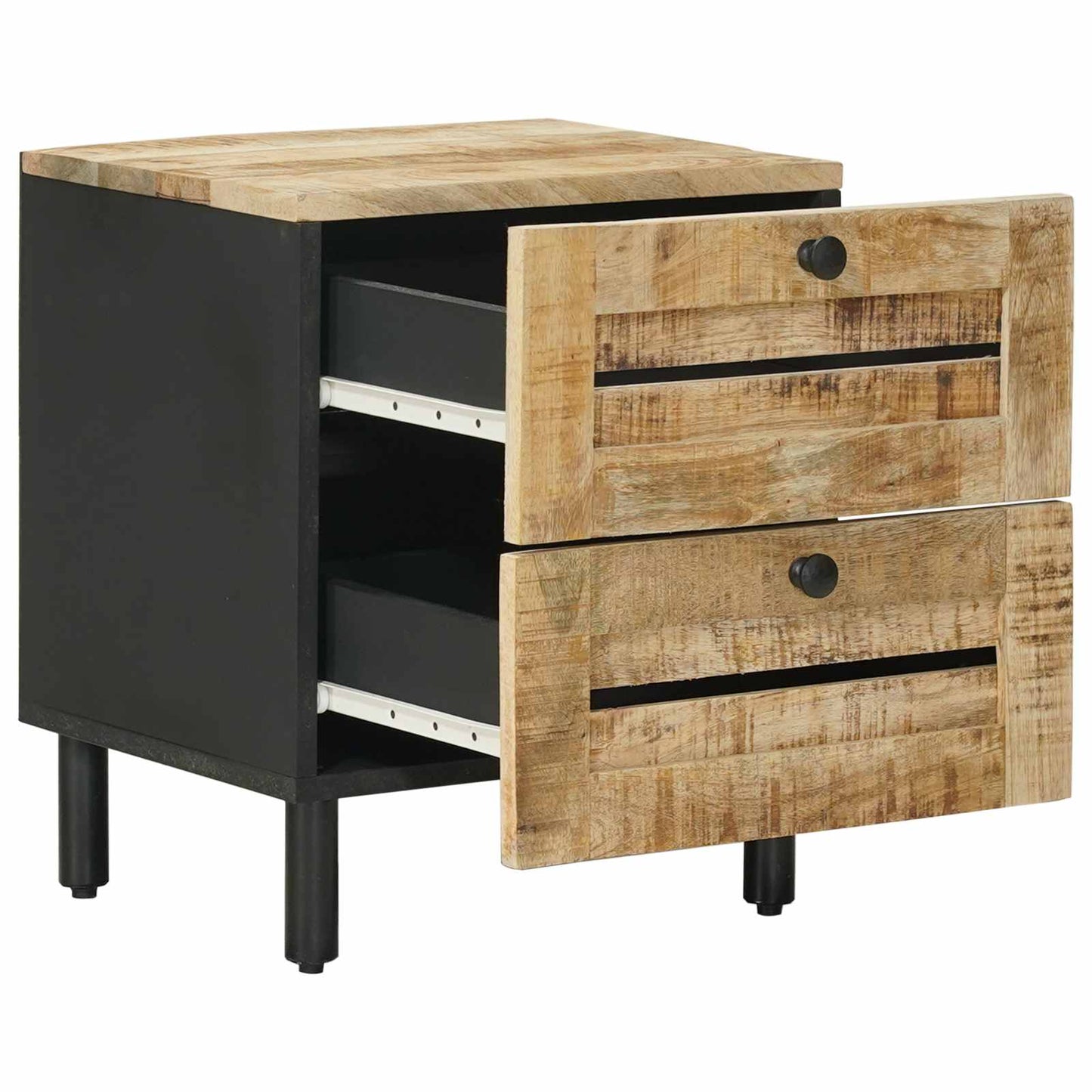 Bedside Table Natural 40 x 33 x 46 cm Solid Mango Wood