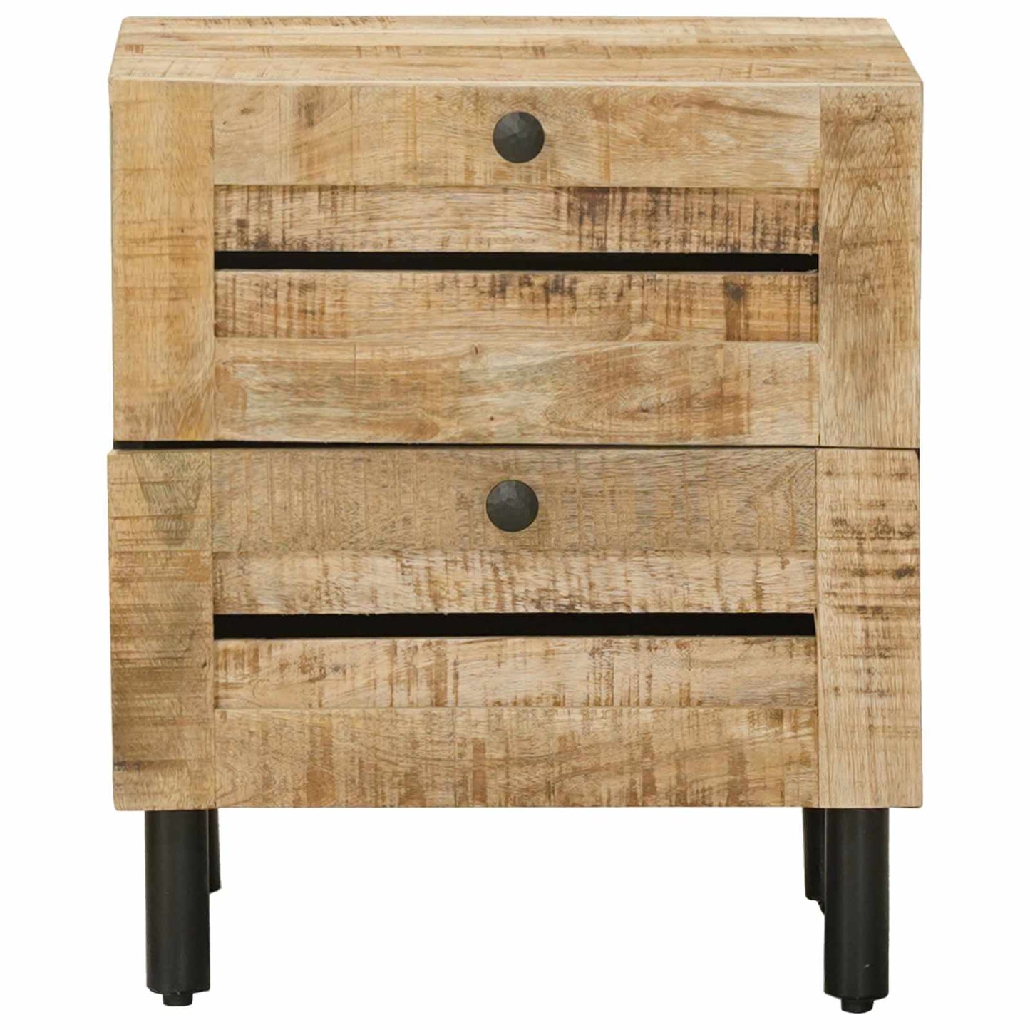 Bedside Table Natural 40 x 33 x 46 cm Solid Mango Wood