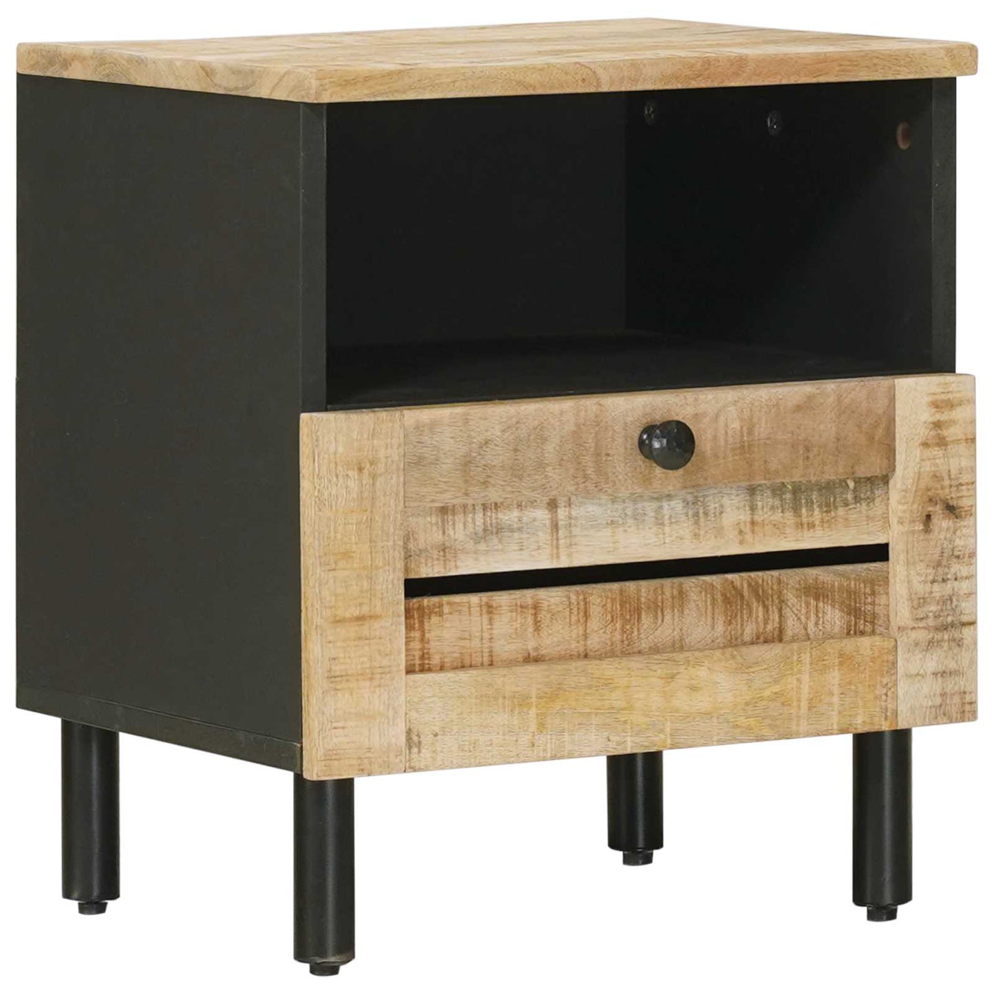 Bedside Table Natural 40 x 33 x 46 cm Solid Mango Wood