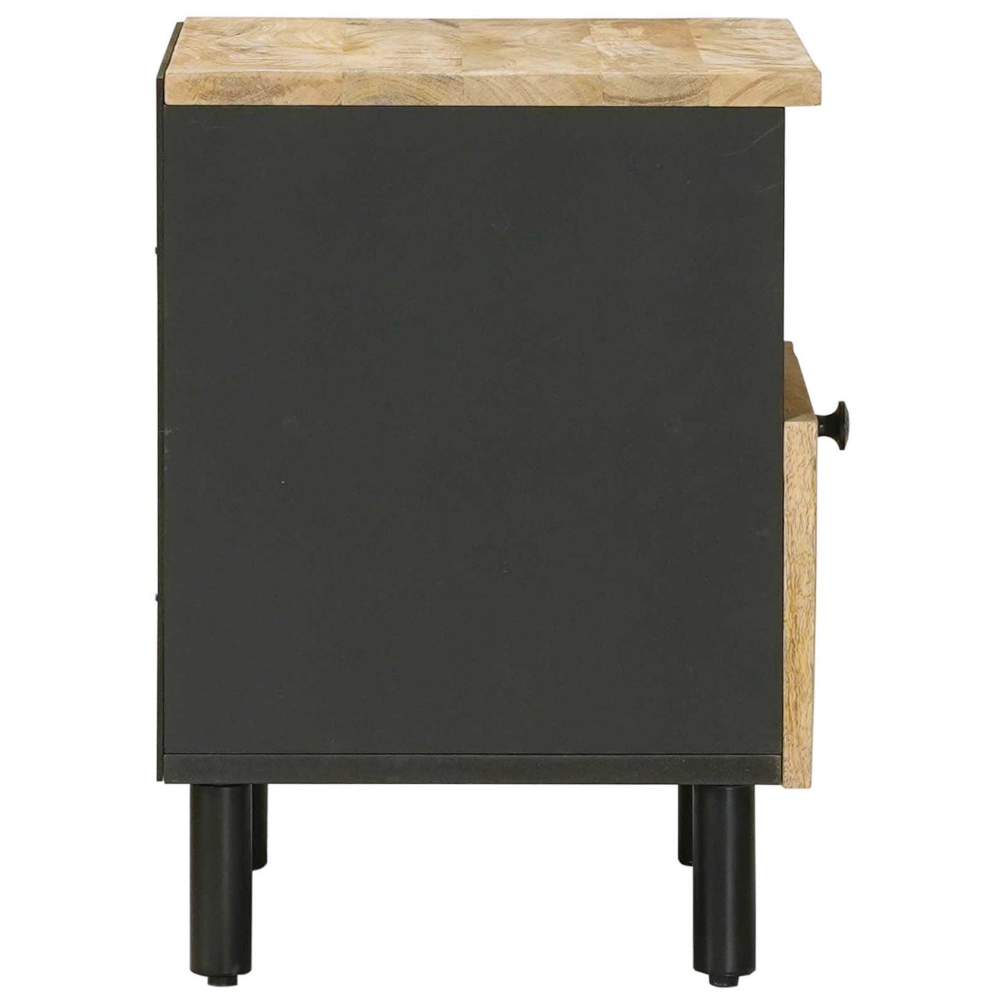 Bedside Table 2 pcs Natural 40 x 33 x 46 cm Solid Mango Wood