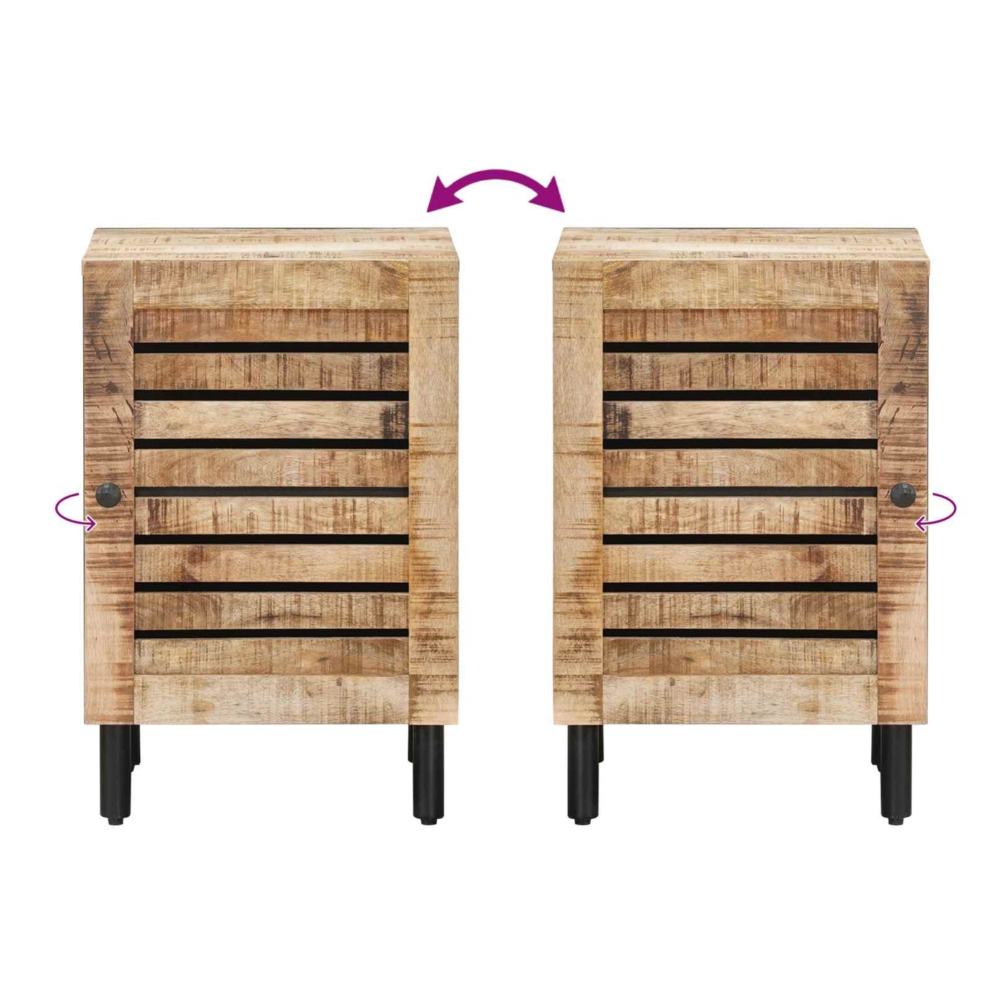 Bathroom Cabinet with Storage Brown and Black 38 x 33.5 x 58 cm