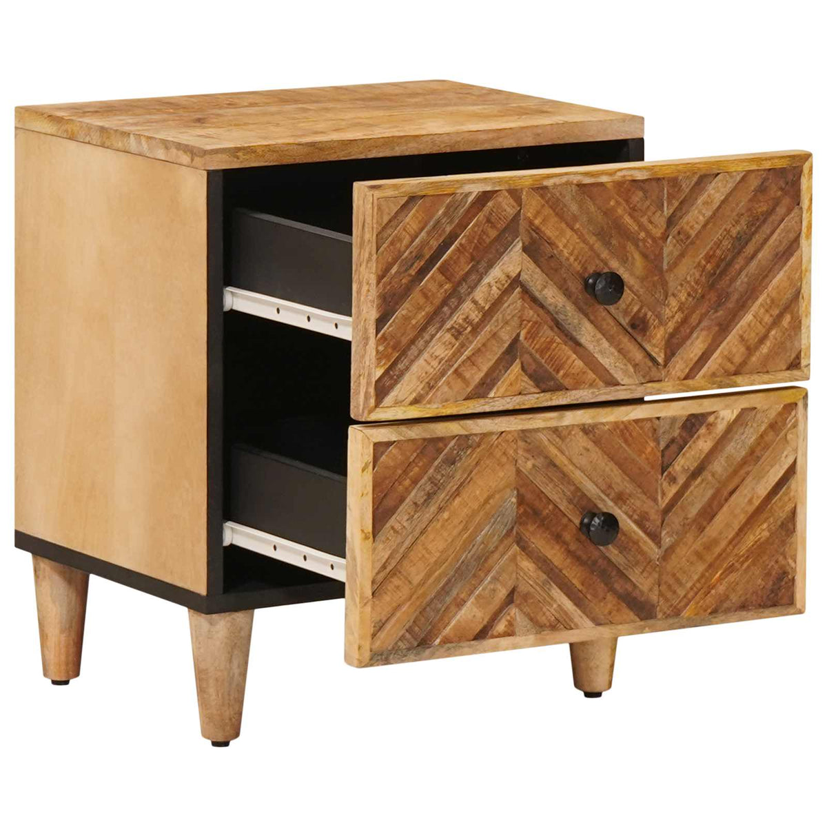 Bedside Table Brown 40 x 33 x 46 cm Solid Mango Wood