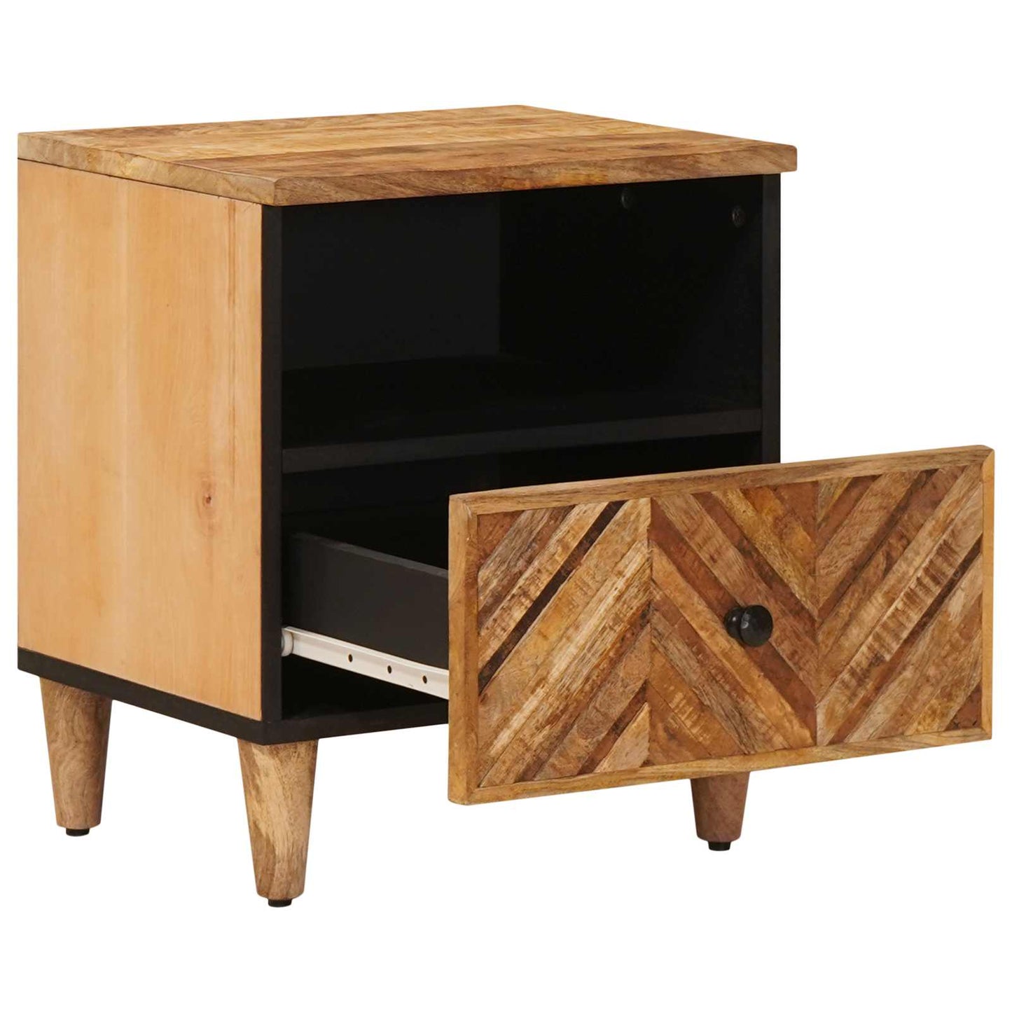 Bedside Table 2 pcs Brown 50 x 33 x 60 cm Solid Mango Wood