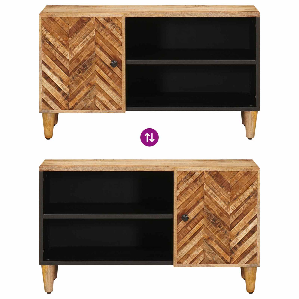 Storage Cabinets Brown 80 x 33 x 46 cm Solid Mango Wood