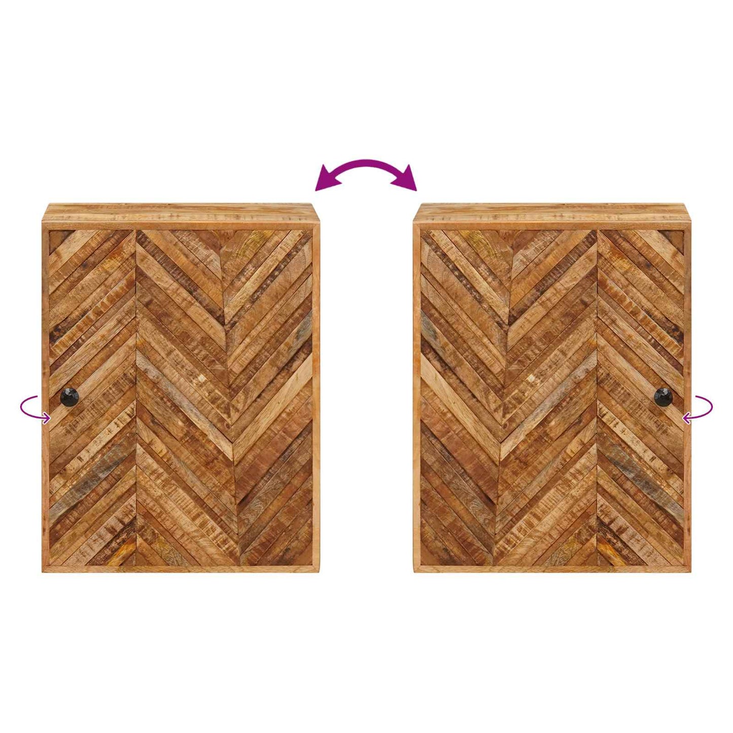 Hanging Cabinet Brown 38 x 33.5 x 48 cm Solid Mango Wood