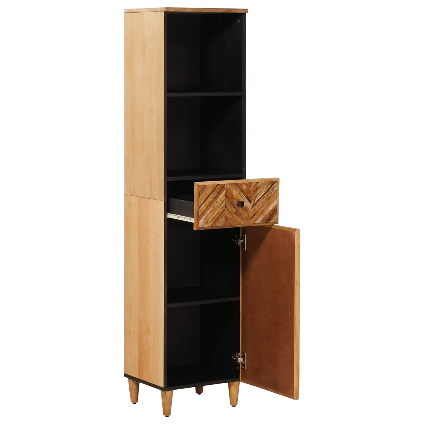 Bathroom Cabinet Brown 38 x 33.5 x 160 cm Solid Mango Wood