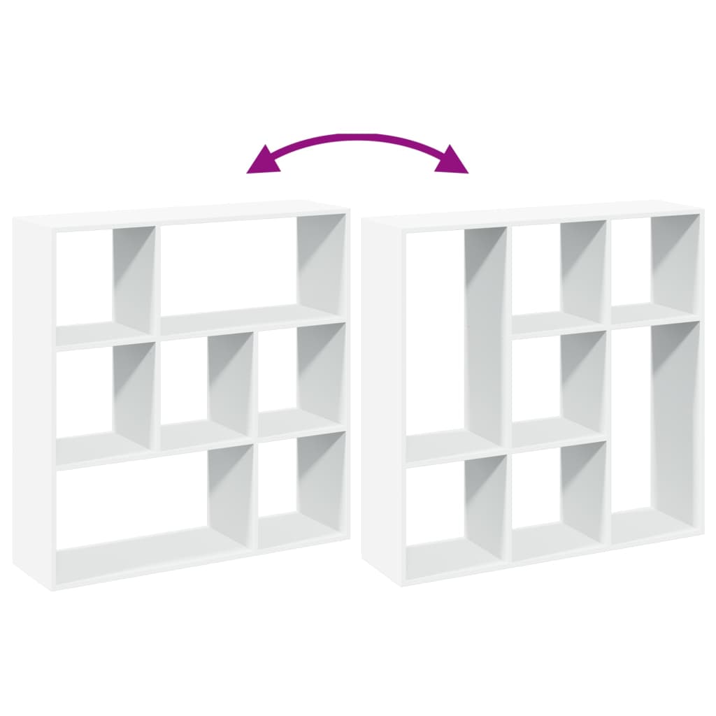 Room Divider Bookcase White 102x29x103,5 cm Engineered Wood