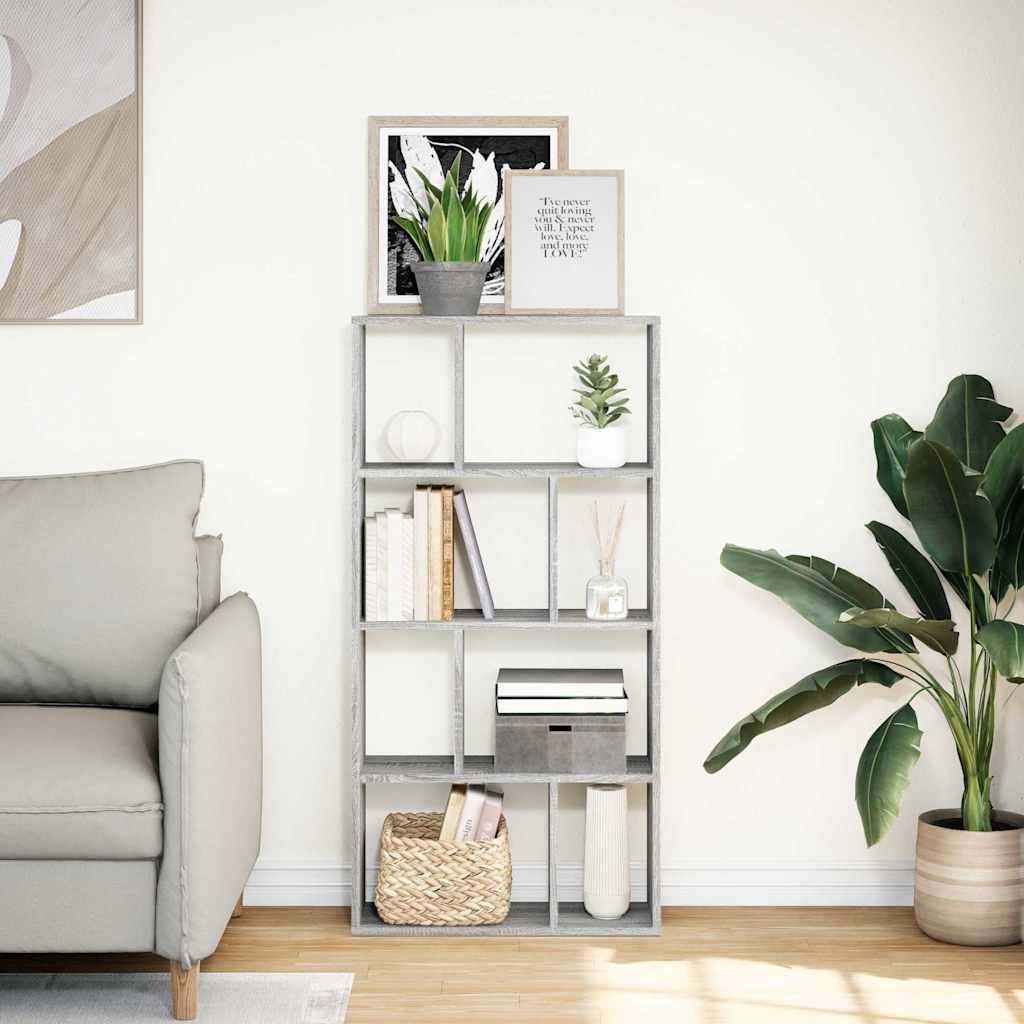 Bookcase Grey Sonoma 60x20x120,5 cm Engineered Wood