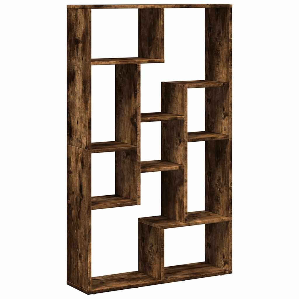 Bookcase Smoked Oak 72x20x120,5 cm Engineered Wood