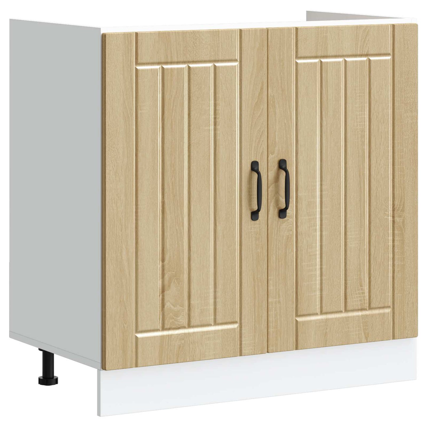 Sink Base Cabinet Lucca 2 pcs Sonoma Oak Engineered Wood