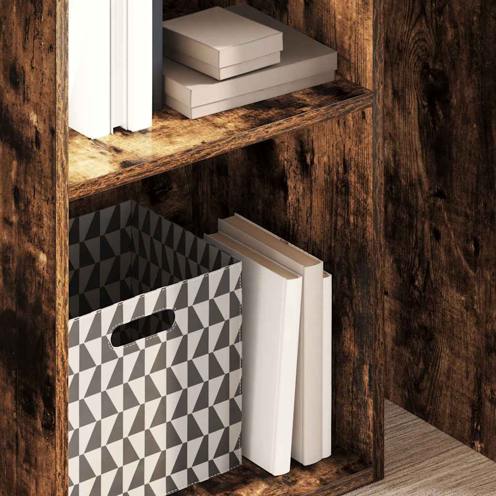 Bookcase Smoked Oak 40x30x152 cm Engineered Wood