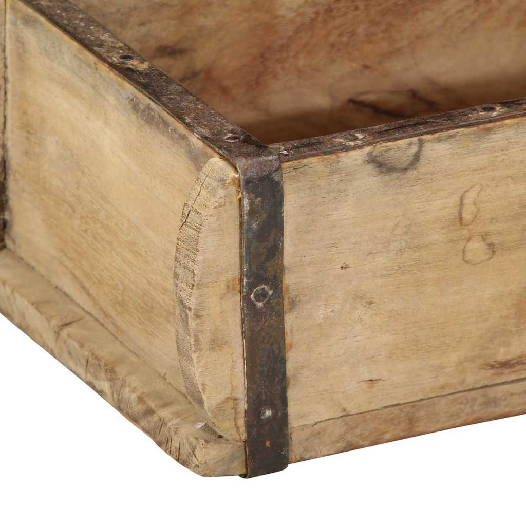 Tray 4 pcs Brown 30 x 15 x 9 cm Solid Reclaim Wood