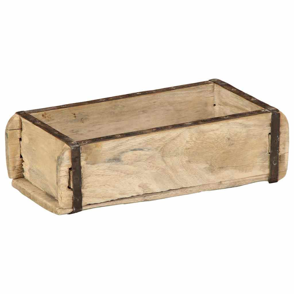 Tray 4 pcs Brown 30 x 15 x 9 cm Solid Reclaim Wood