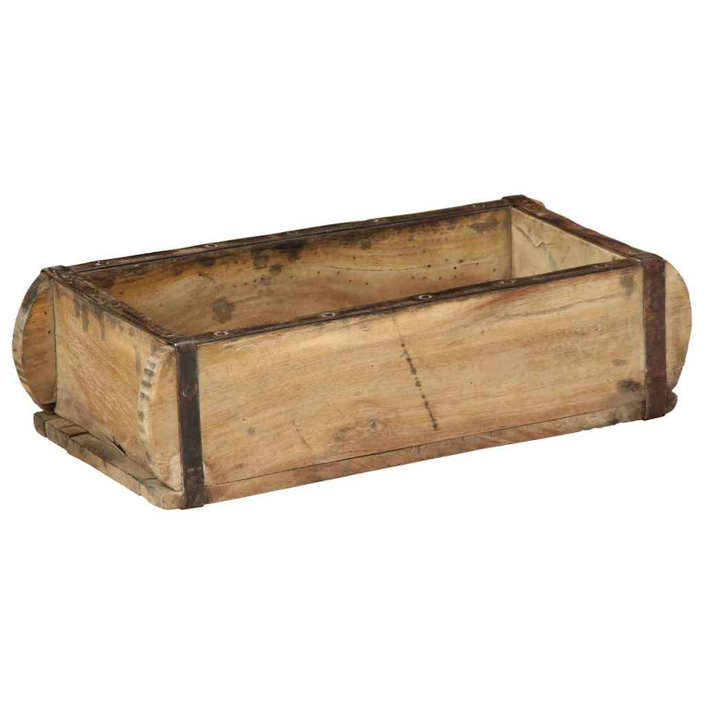 Tray 4 pcs Brown 30 x 15 x 9 cm Solid Reclaim Wood