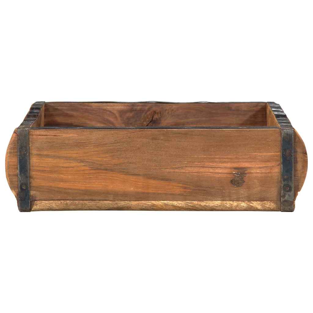 Tray Brown 29 x 31 x 10 cm Solid Reclaim Wood