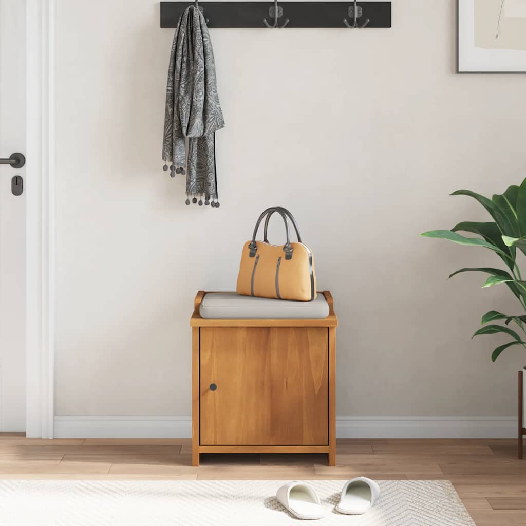 Hallway Bench SANDNES 45x40x50 cm Solid Wood Pine