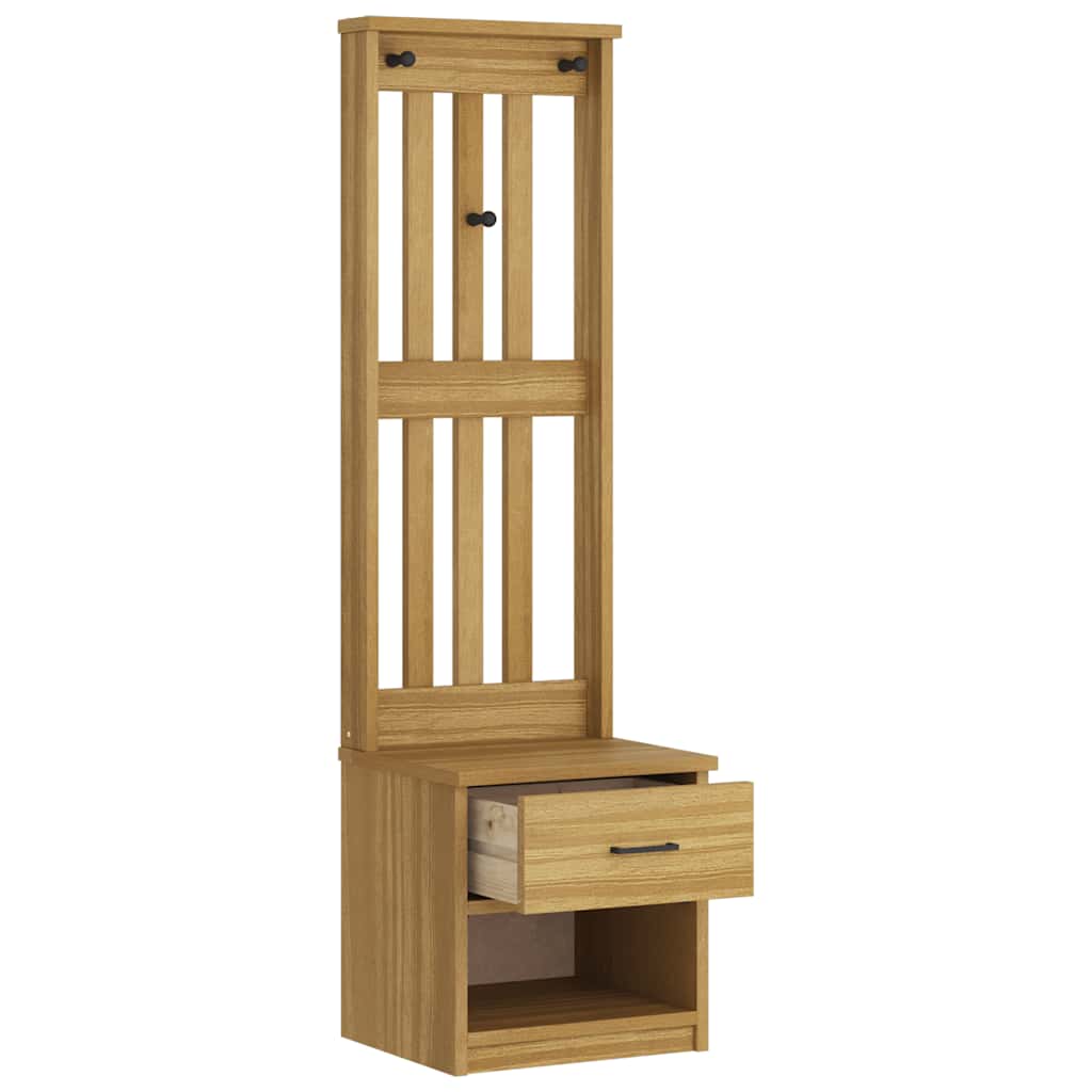 Hall Tree SANDNES 45x40x159.5 cm Solid Wood Pine