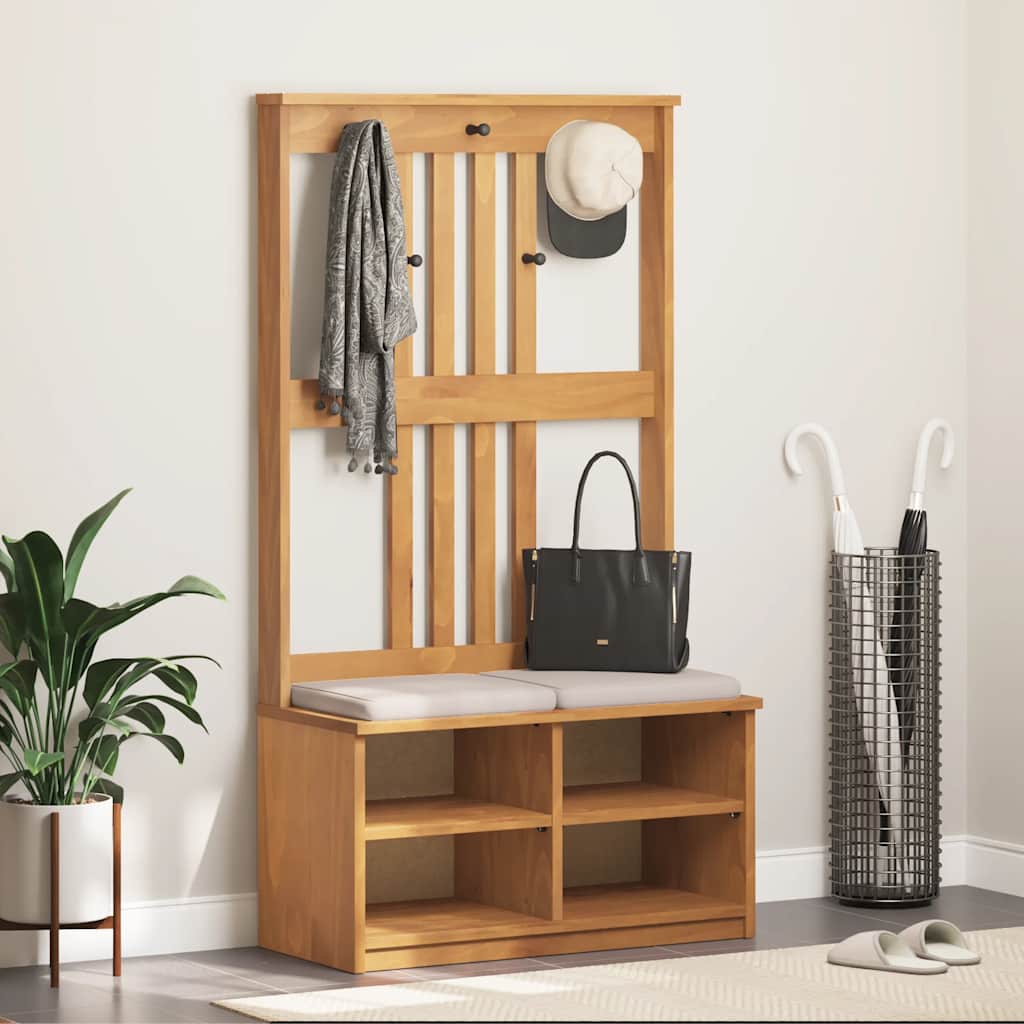 Hall Tree SANDNES 87x40x159.5 cm Solid Wood Pine