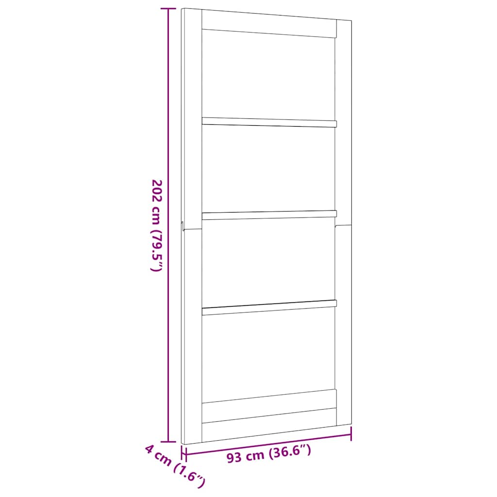 Interior Door ORKDAL Brown 93 x 202 cm