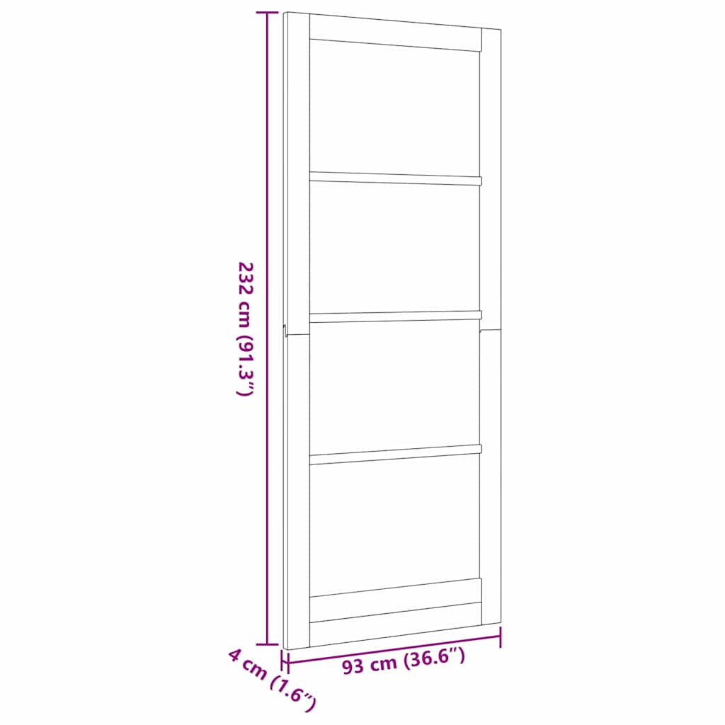 Interior Door ORKDAL Brown 93 x 232 cm