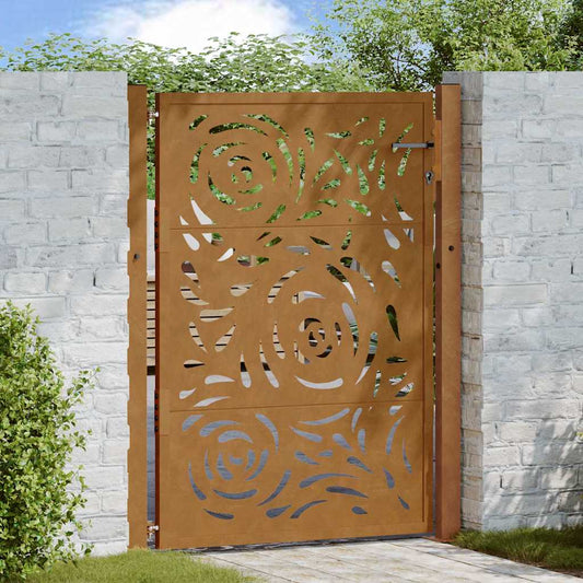 Garden Gate 100x150 cm Weathering Steel Flame Design