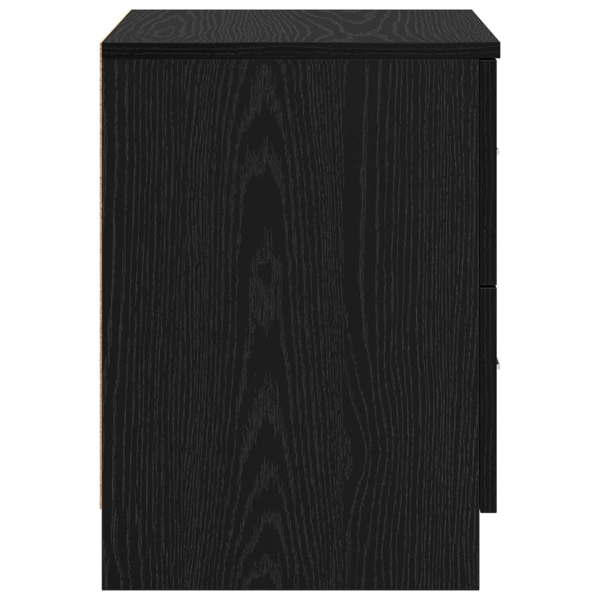 Bedside Cabinet with 2 Drawers Black 40x36x50 cm
