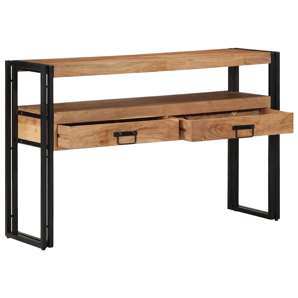 Console Table Brown 120 x 33 x 75 cm Solid Acacia Wood