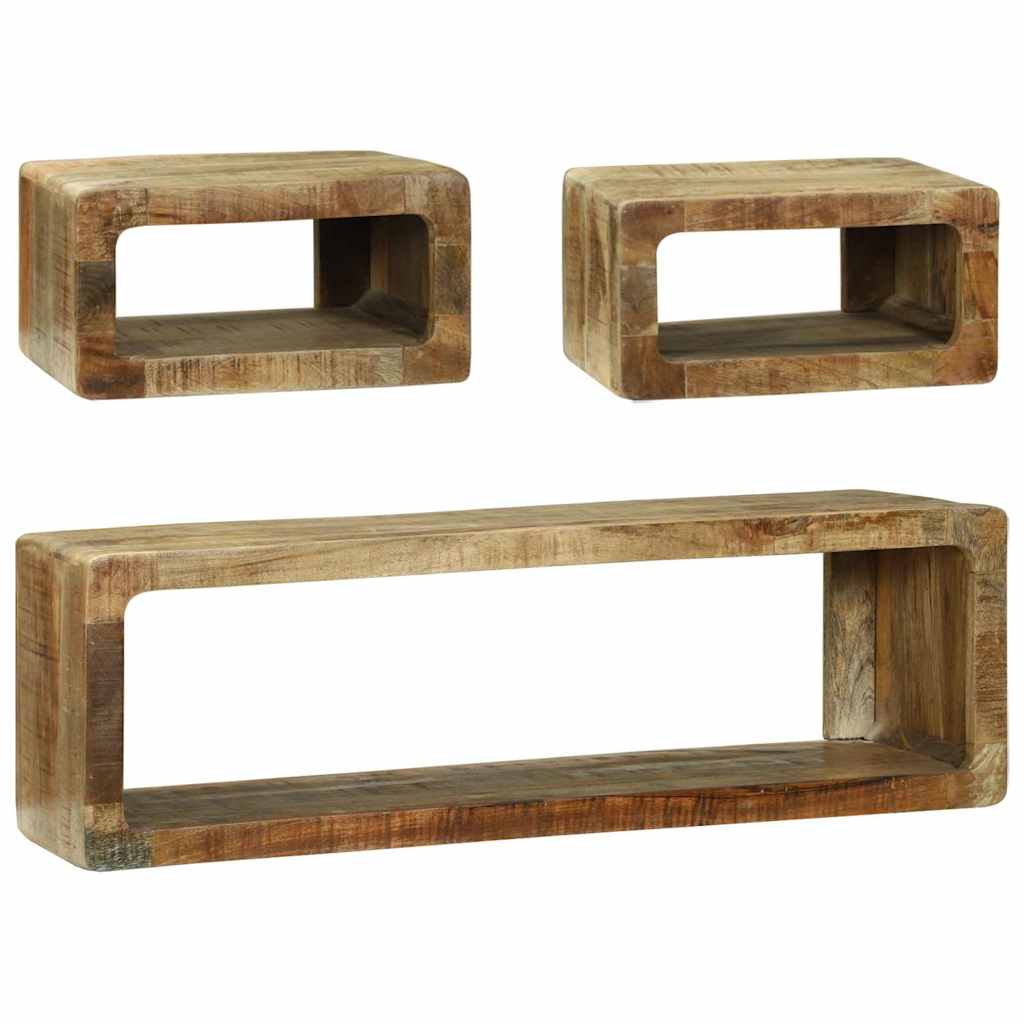 TV Cabinet Set 3 pcs Brown 100 x 30 x 32 cm Solid Mango wood