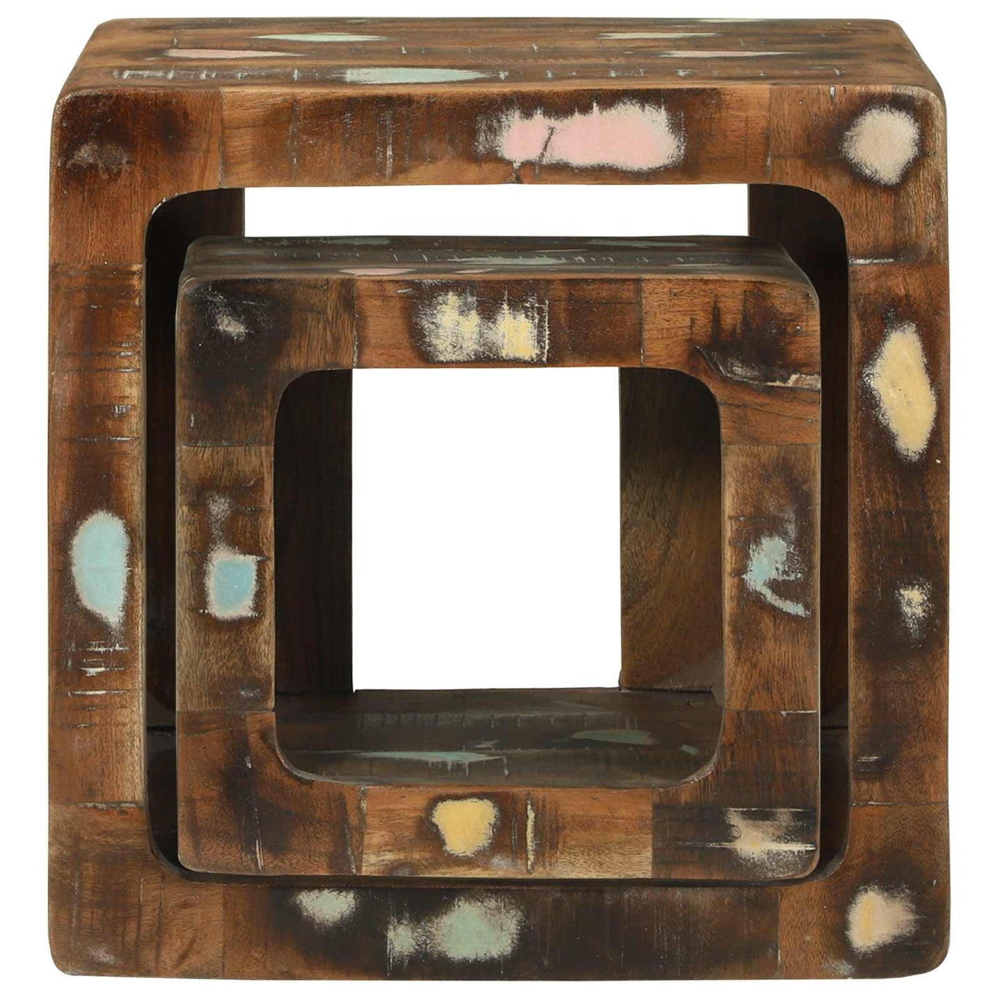 TV Units 2 pcs Multicolour 36 x 30 x 36 cm Solid Reclaim Wood