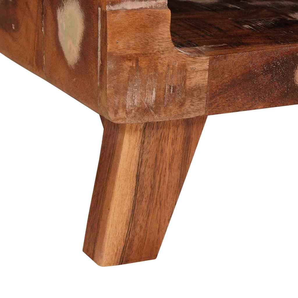 End Table with Shelf Brown 40 x 40 x 49 cm Solid Reclaim Wood