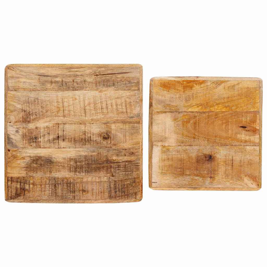 Nesting Tables 2 pcs Brown 46 x 46 x 45 cm Solid Mango Wood