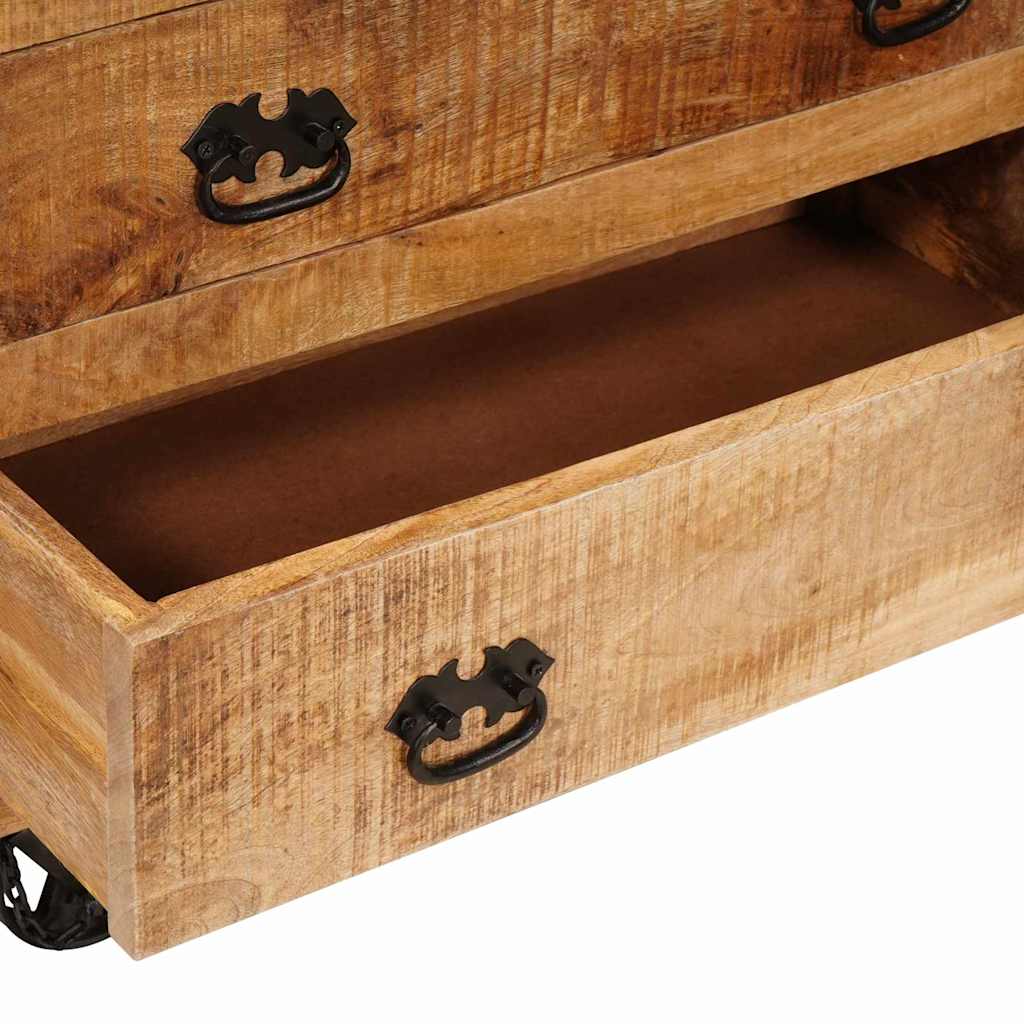 Side Cabinet with Drawer Brown 70 x 38 x 63 cm Solid mango wood