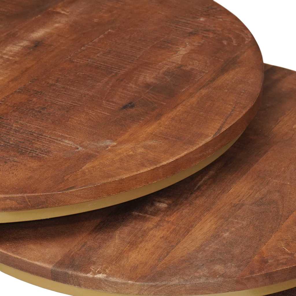 Nesting Coffee Tables 2 pcs Honey Brown 50 x 50 x 40 cm