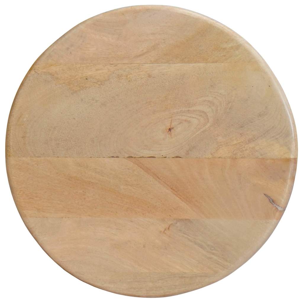 Nesting Coffee Tables 3 pcs Black Ø 54 x 40 cm Solid Mango Wood