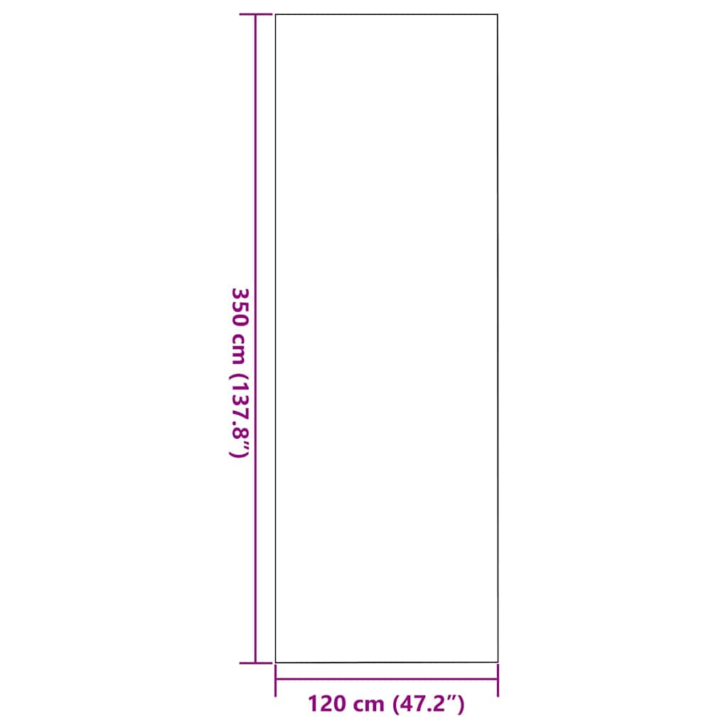 Doormat Grey and Black 120 x 350 cm 100% Polyamide