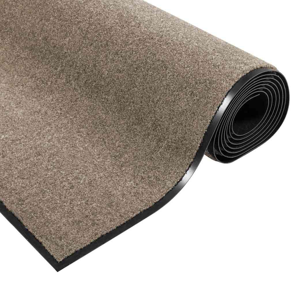 Doormat Beige and Black 120 x 300 cm 100% Polyamide